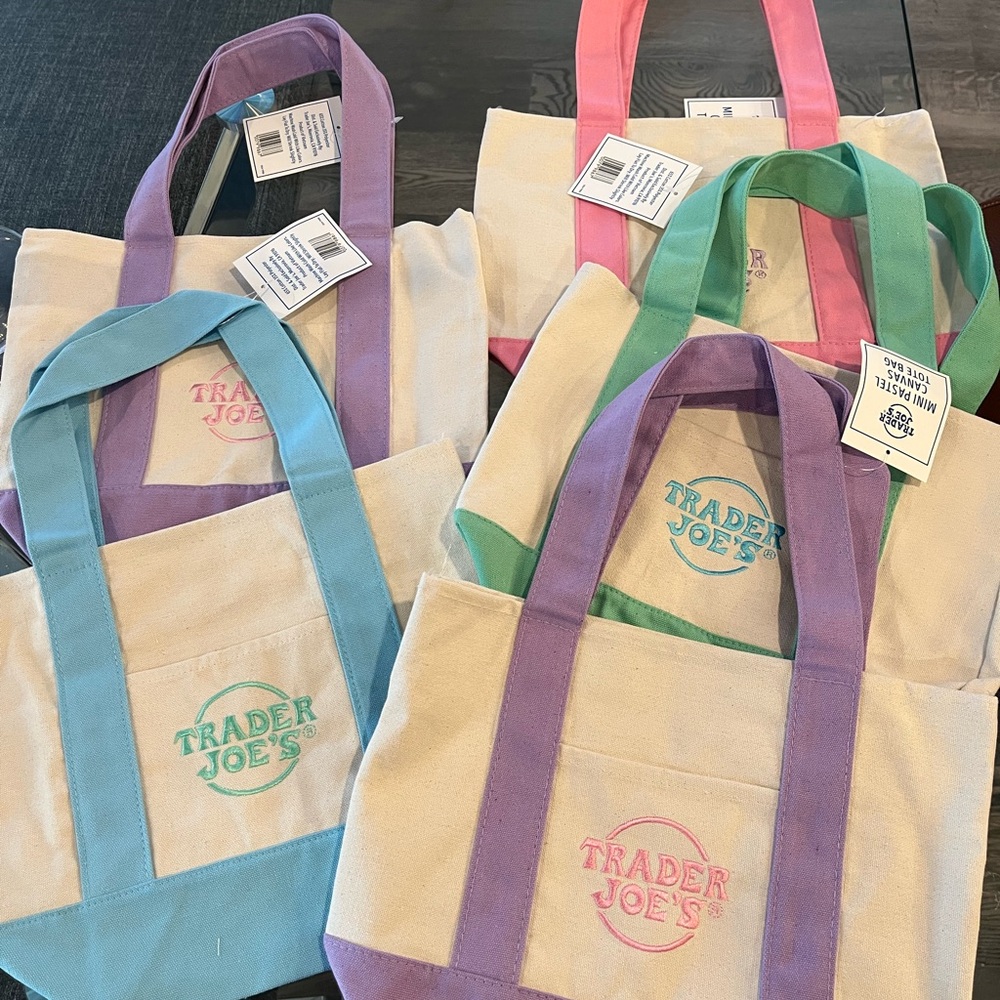 Trader Joe’s mini totes NWT- lot of 5 for $49